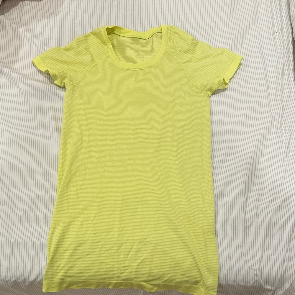 Lululemon Athletica Bright Yellow Short Sleeve Tee